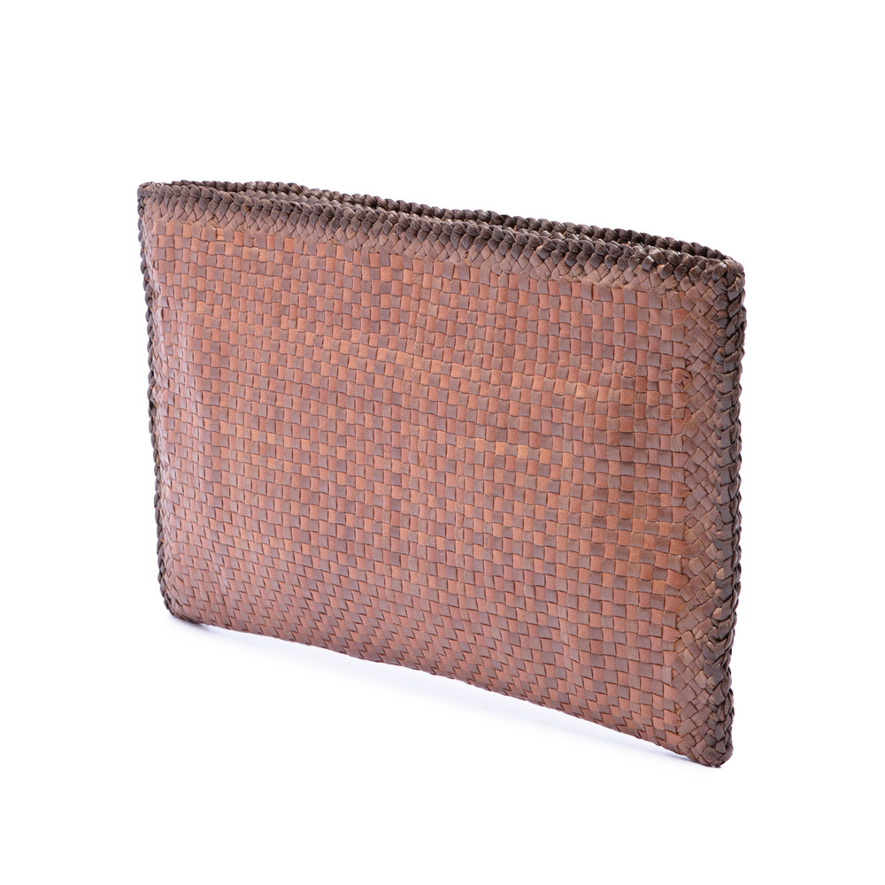Pre-Loved Prada Woven Goatskin Madras Clutch - Picture 2 of 6